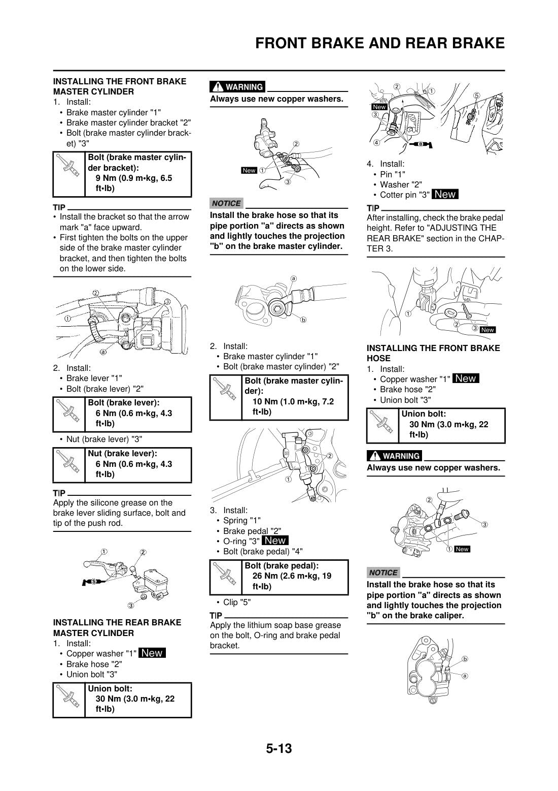 Yamaha YZ125 2015 service manual - page 122