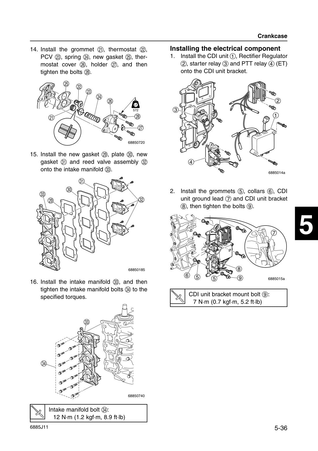 Yamaha 55D 75A 85A Outboard service manual - page 123