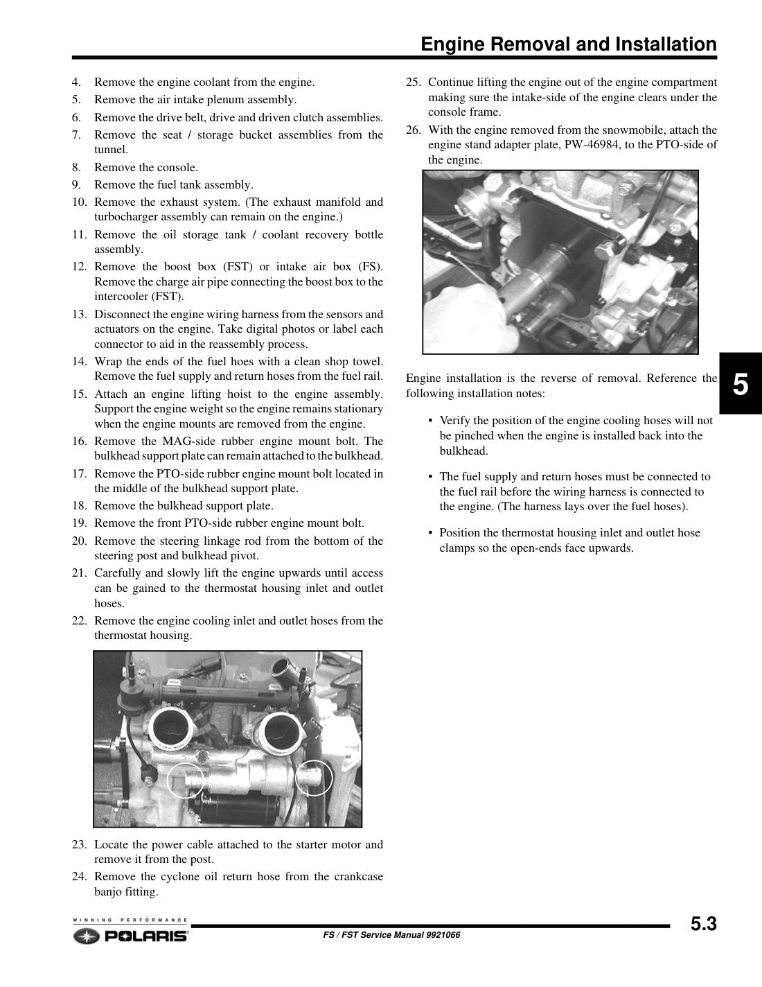 Polaris FS FST 2006-2008 service manual - page 123
