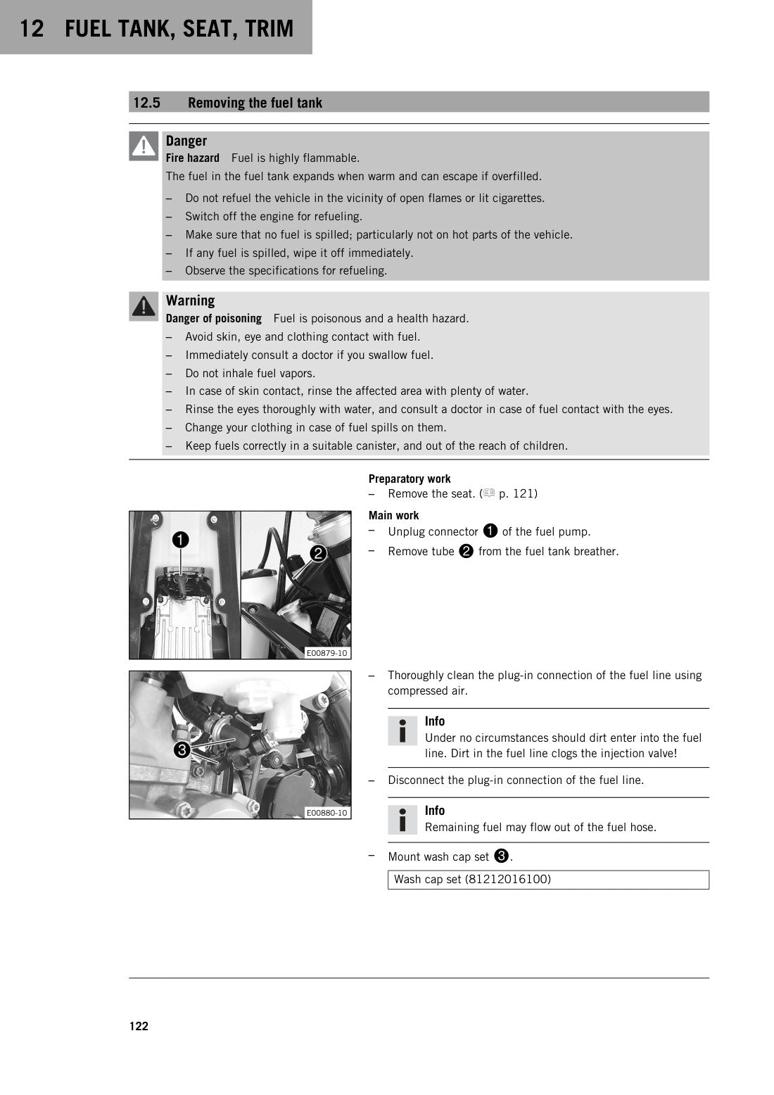 KTM 250 EXC TPI 2019 service manual - page 124