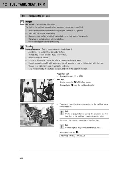 KTM 250 EXC TPI 2019 service manual - page 124