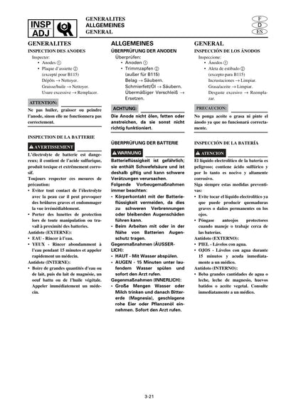 Yamaha 100-140 V4 Outboard 1999 service manual - page 125