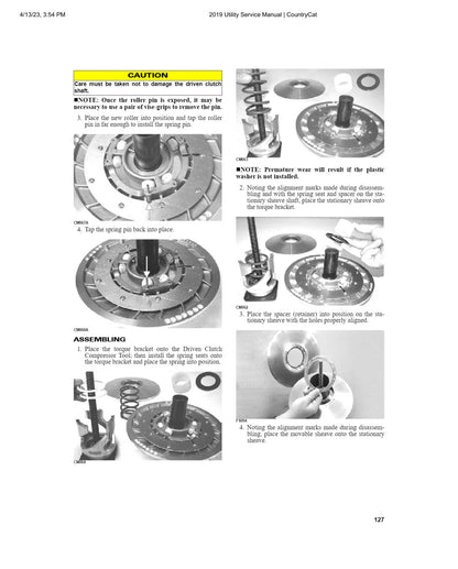 Arctic Cat Utility Snowmobile 2019 service manual - page 128