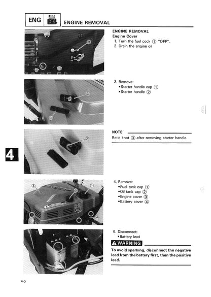 Yamaha YS524 Snow Thrower 1989 service manual - page 128