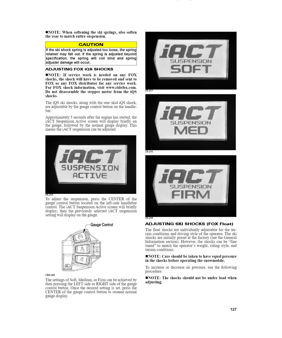 Arctic Cat ZR XF M Pantera Norseman Snowmobile Service Manual 2019 - page 129