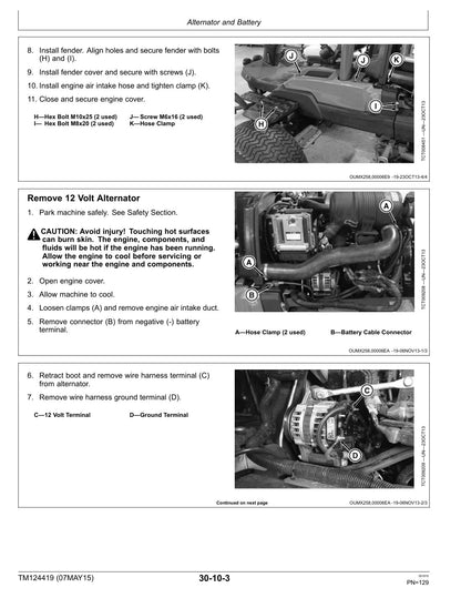 John Deere 7500A 8000A E-Cut service manual - page 129