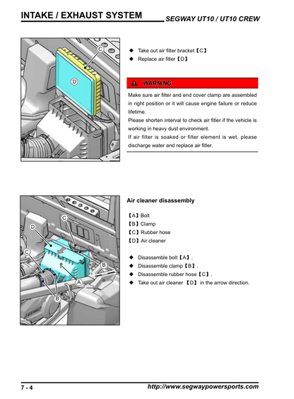 Segway Fugleman UT10 | UT10 CREW Service Manual PDF | 2024-2026