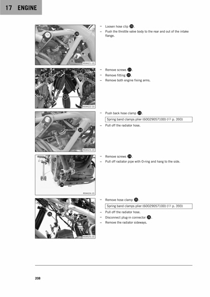 KTM RC 390 Motorcycle Service Manual PDF | 2014-2019