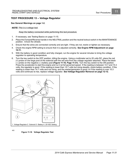 Club Car Cafe Express Golf Cart Service Manual PDF | 2014-2017