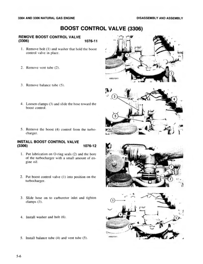 Caterpillar 3304 3306 Erdgas-Motor-Werkstatthandbuch PDF