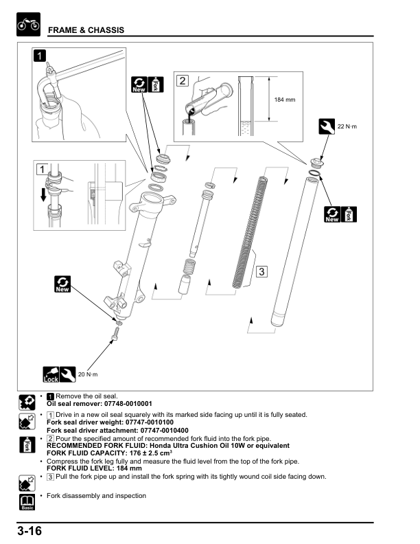 Manual de servicio de motocicleta Honda XRE190 Baby ADV XREzinha | 2016–2019