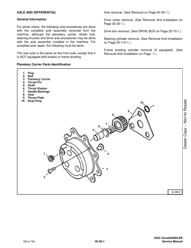Manual de servicio de manipulador telescópico Bobcat V623