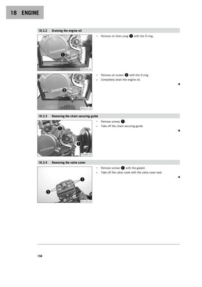 Manual de servicio de la motocicleta KTM 125 Duke | 2018-2023