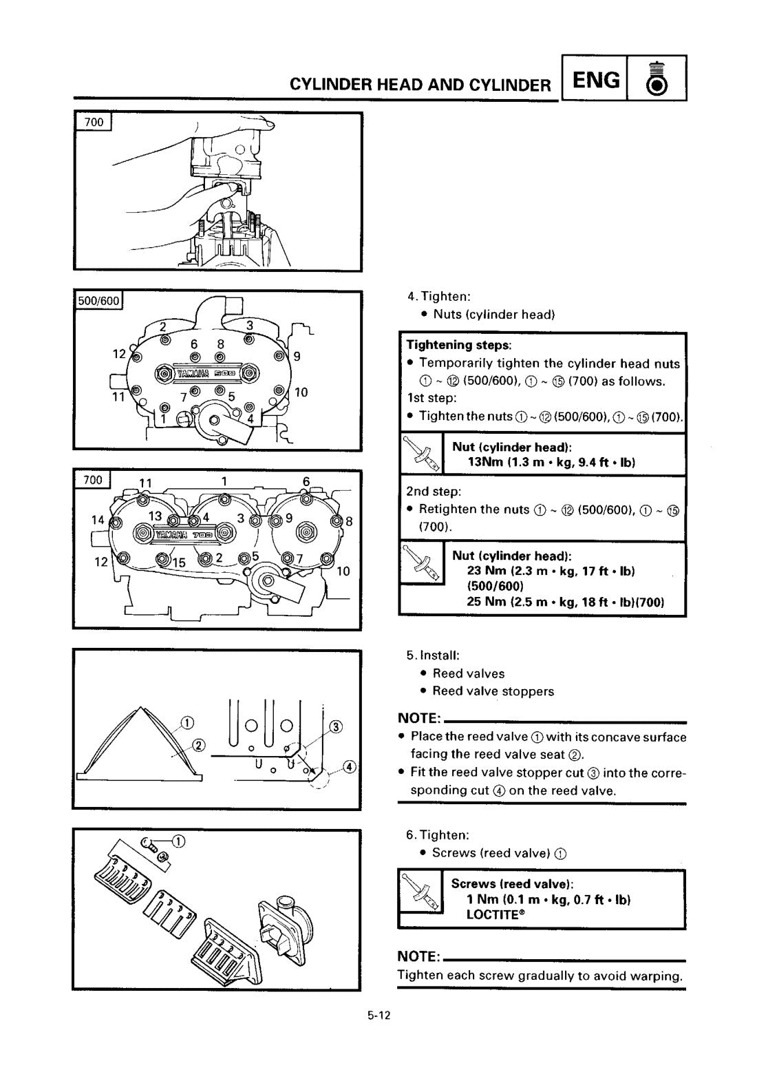 Yamaha Vmax 500 600 700 Mountain Max Venture 1997 service manual - page 131
