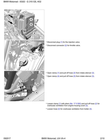 BMW G 310 GS service manual - page 131