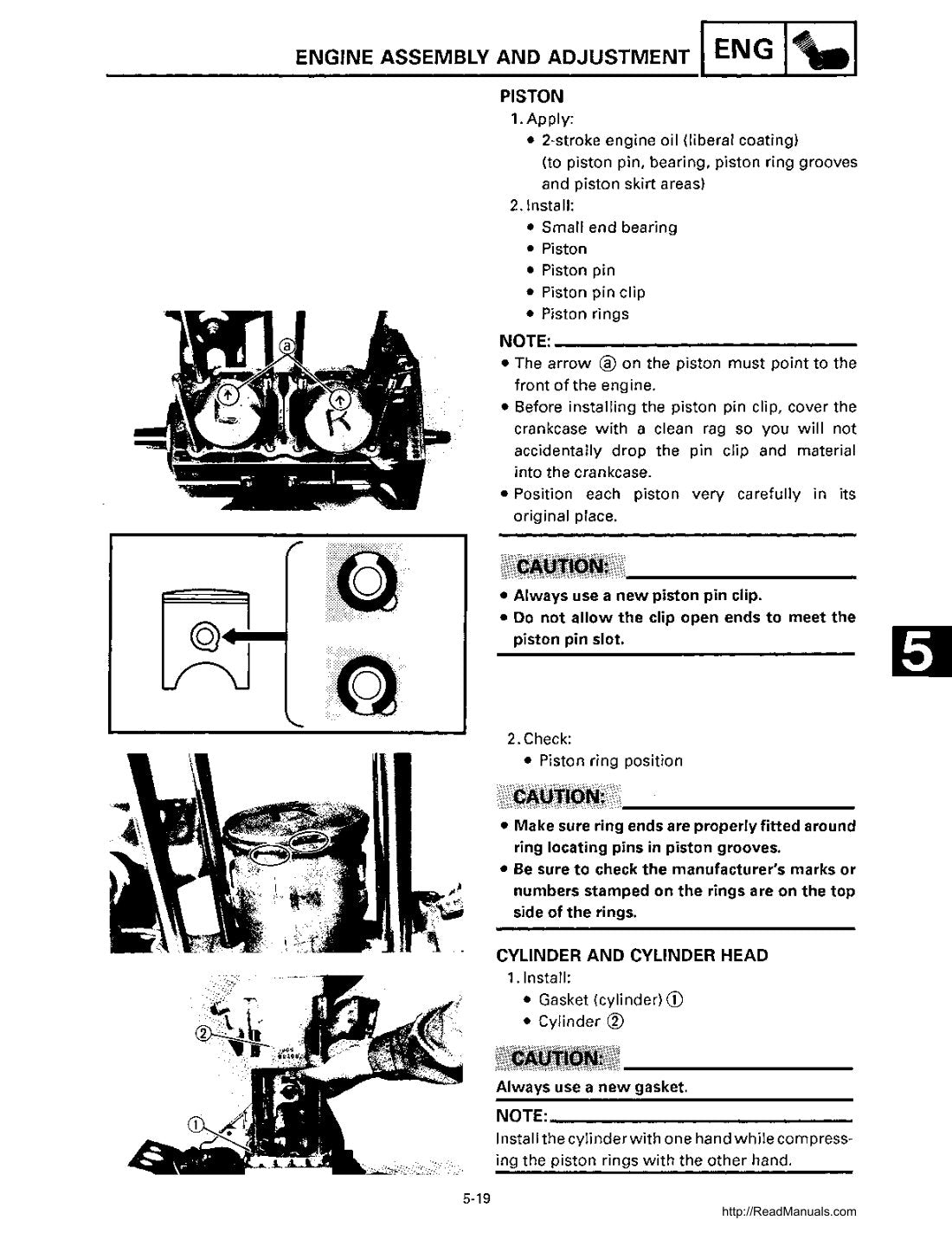 Yamaha Exciter II 570 service manual - page 132