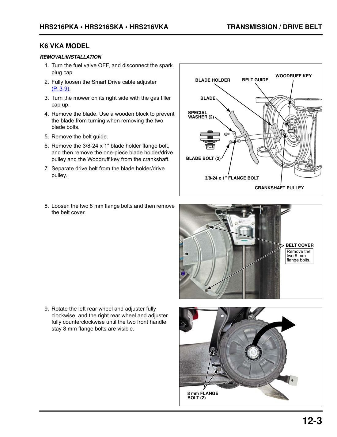Honda HRS216 PKA service manual - page 134