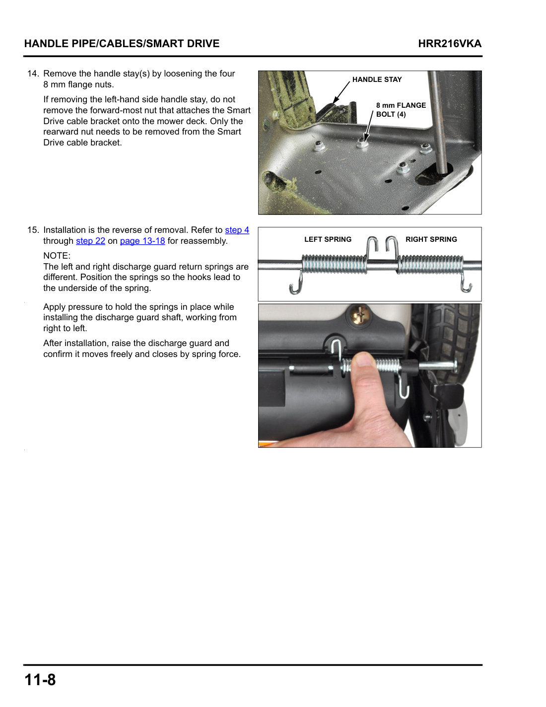 Honda HRR216 VKA service manual - page 137