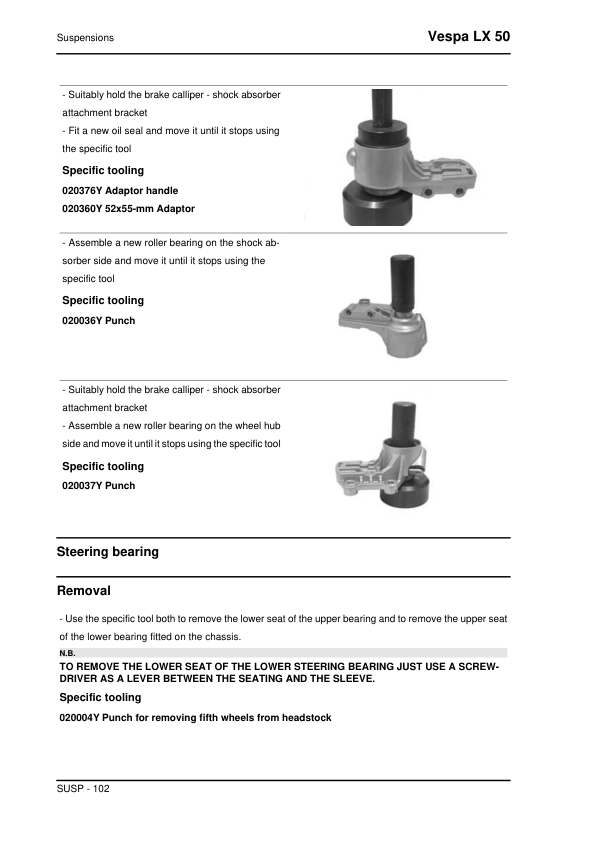 Vespa LX 50 Scooter Service Manual PDF | 2007–2010