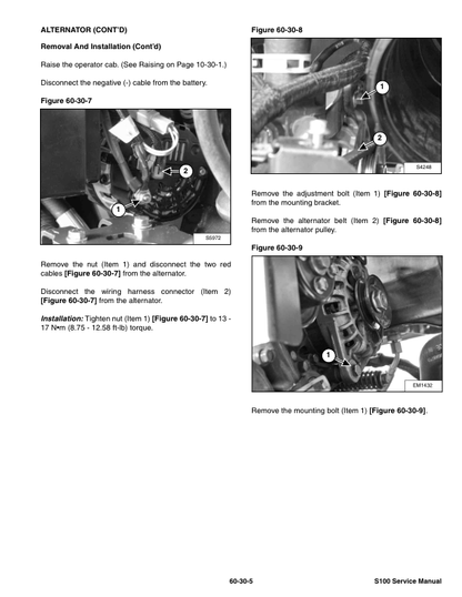Bobcat S100 Skid Steer Loader Service Manual PDF