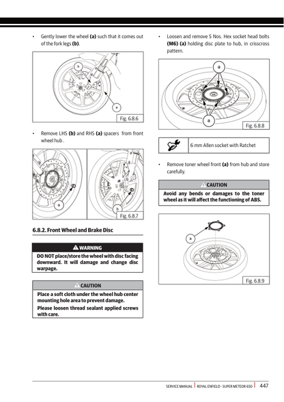 Manual de servicio de la motocicleta Royal Enfield Super Meteor 650 BS VI | 2022-2026