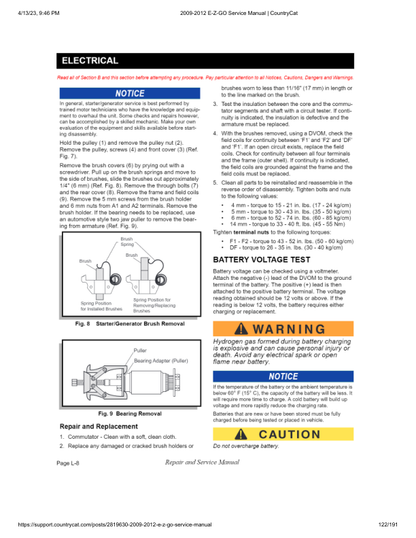 EZGO ST Shuttle 4/6 Golf Car Service Manual PDF | 2009-2013