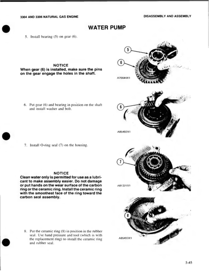 Caterpillar 3304 3306 Erdgas-Motor-Werkstatthandbuch PDF