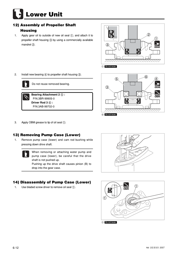 Manuale di servizio fuoribordo Tohatsu MFS 2 2.5 3.5 | 2007-2012