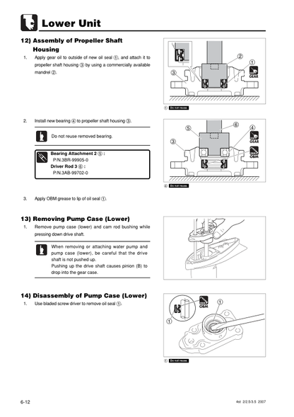 Manuale di servizio fuoribordo Tohatsu MFS 2 2.5 3.5 | 2007-2012