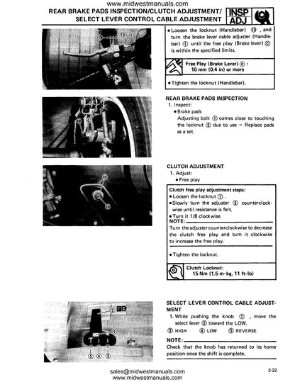 Yamaha Big Bear 350 YFM350FW service manual - page 146