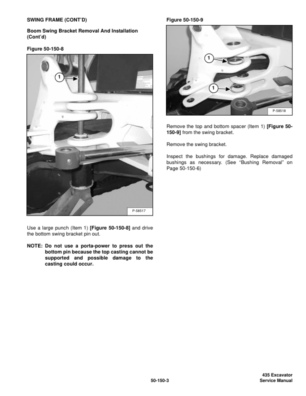 Manuale di servizio mini escavatore Bobcat 435
