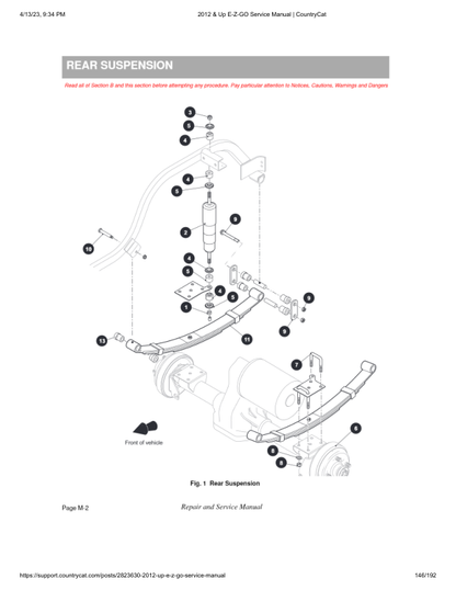 EZGO Express L4 S4 Golf Car Service Manual PDF | 2012-2015