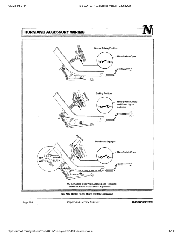 Manuale di servizio golf cart a gas EZGO TXT Fleet Freedom Caddy | 1997-1998