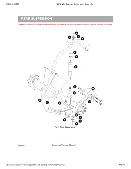 EZGO Shuttle 4X Golf Car Service Manual PDF | 2013-2016
