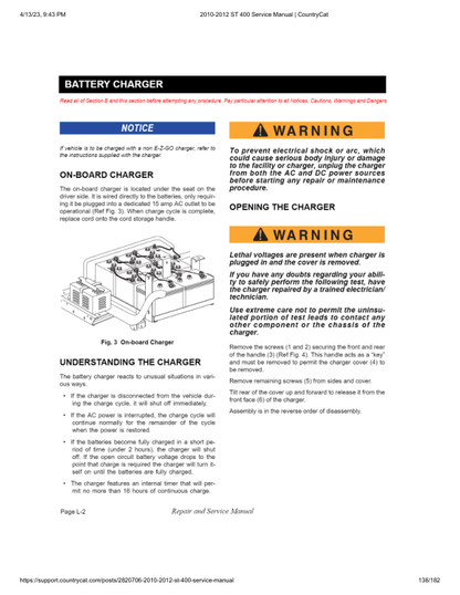 EZGO ST 400 Golf Car Service Manual PDF | 2010-2015