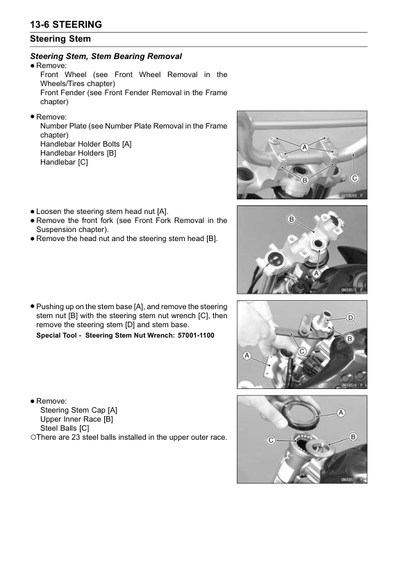 Manuale di servizio moto Kawasaki KLX110 | 2009-2016