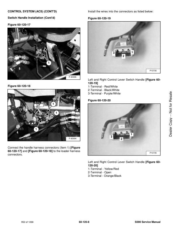 Bobcat S590 Skid Steer Loader Service Manual PDF