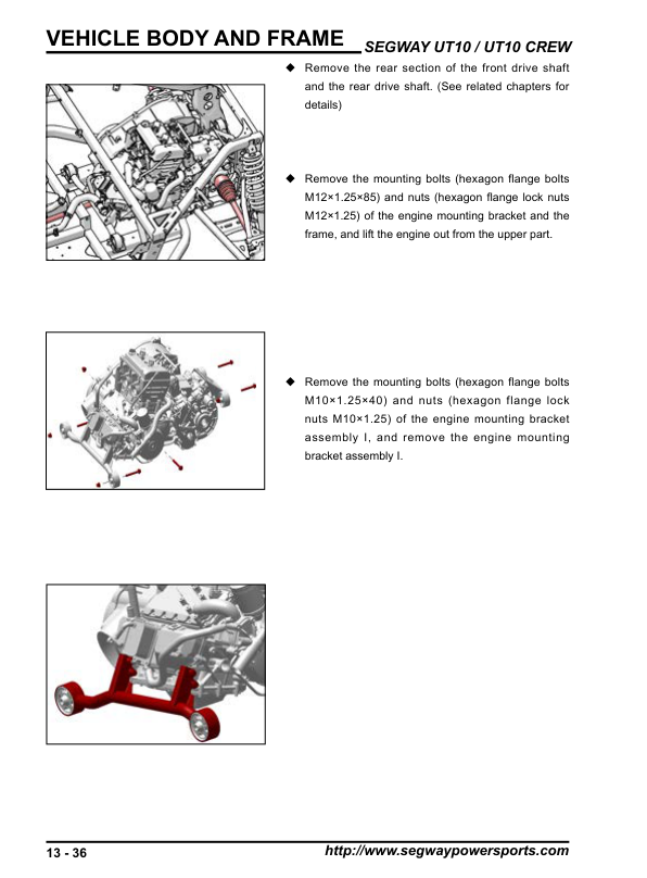 Segway Fugleman UT10 | UT10 CREW Service Manual PDF | 2024-2026