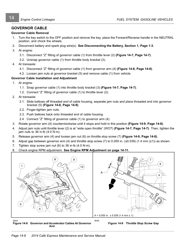 Club Car Cafe Express Golf Cart Service Manual PDF | 2014-2017