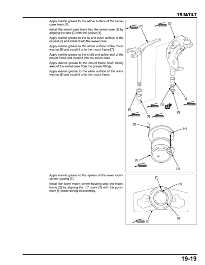 Manuale di servizio fuoribordo Honda BF200D BF225D BF250D