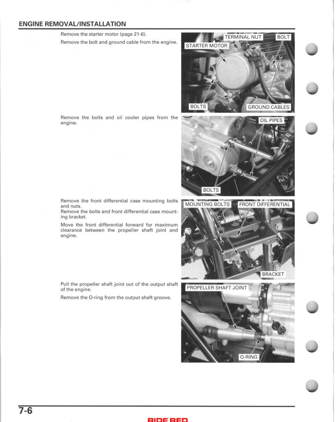 Honda Rancher 400 AT 2004-2007 service manual - page 150
