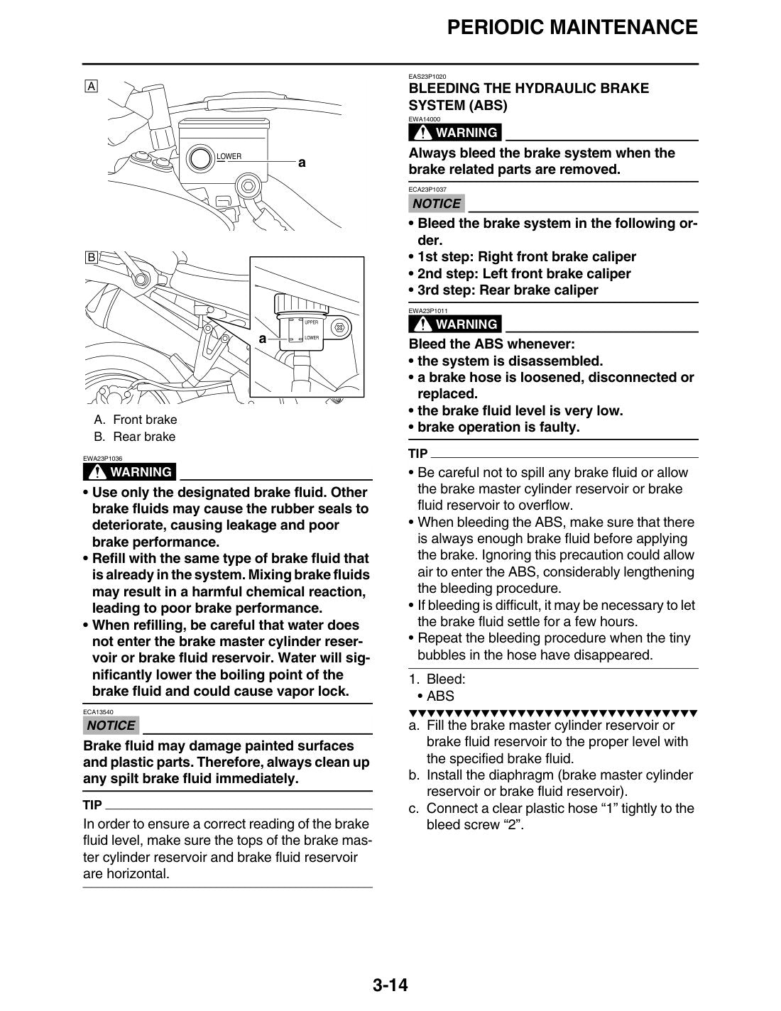 Super Tenere ABS brake bleeding procedure