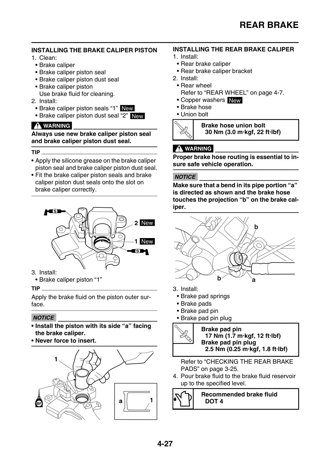 Yamaha YZ250F 2015 service manual - page 151