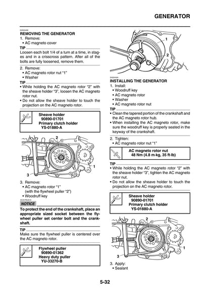 Yamaha TT-R50E Motorcycle Service Manual 2012 - page 152