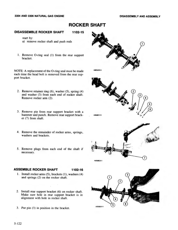 Caterpillar 3304 3306 Erdgas-Motor-Werkstatthandbuch PDF