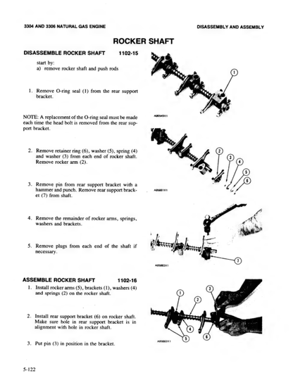 Caterpillar 3304 3306 Erdgas-Motor-Werkstatthandbuch PDF