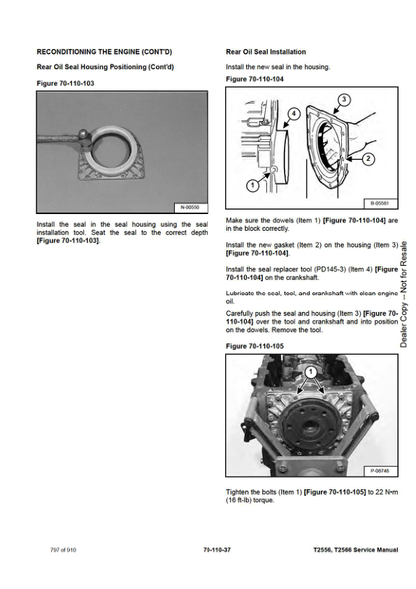 Bobcat T2556 2566 Telescopic Handler Service Manual PDF