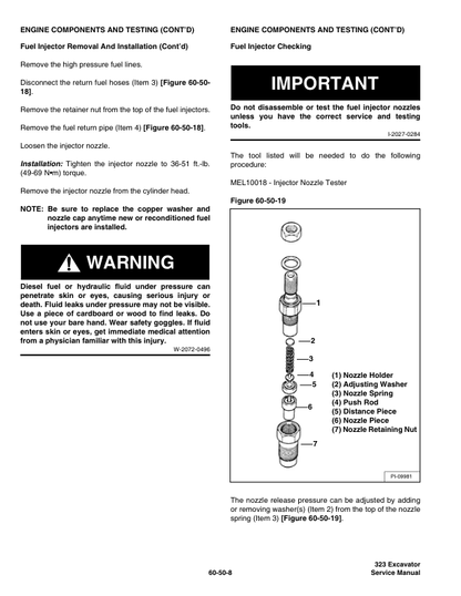 Bobcat 323 Mini Excavator Service Manual PDF