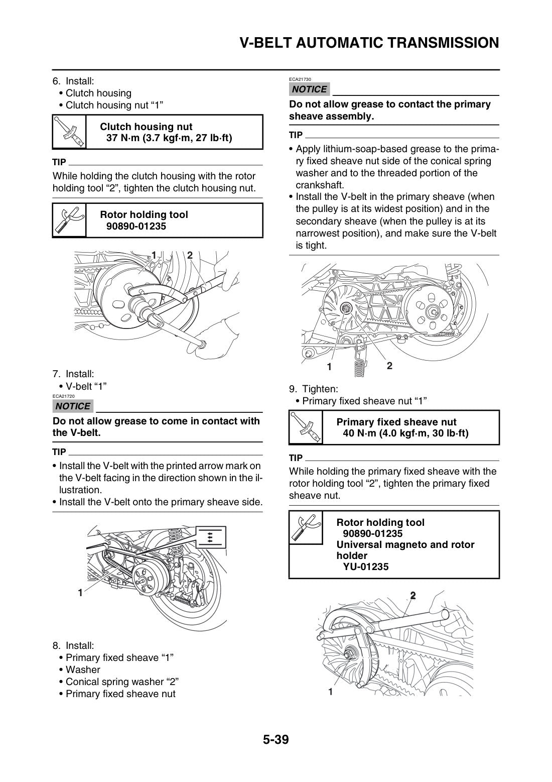 Yamaha Delight 125 2021-2024 service manual - page 174