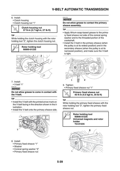 Yamaha Delight 125 2021-2024 service manual - page 174
